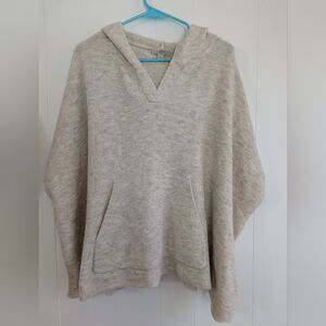 Loft Hooded Poncho - Oatmeal Cream - Size M/L